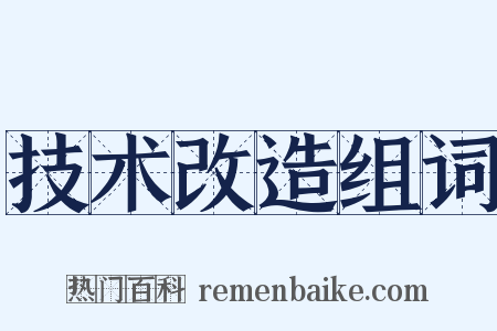技术改造组词是什么意思的图片